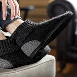 Giesswein Hüttenschuhe Kramsach Adults Hüttenschuhe - Dunkelgrau -Schuh Mode Geschaft 10035716 07