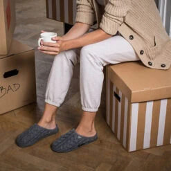 Giesswein Mädchen Und Jungen Hausschuhe/Clogs Geschlossene Hausschuhe - Grau -Schuh Mode Geschaft 7274203 07