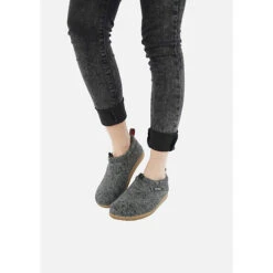 Giesswein Damen Hüttenschuhe Geschlossene Hausschuhe - Grau -Schuh Mode Geschaft 7274302 09